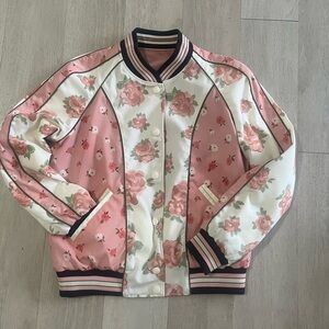 Coach Reversible Floral Pink and White Jacket